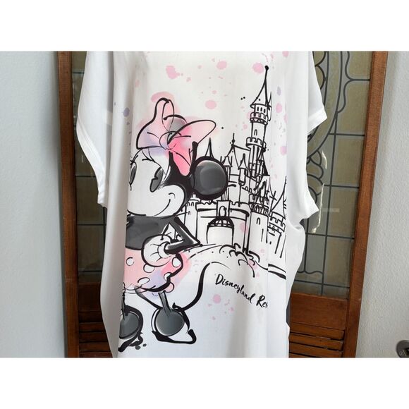 Disney Parks Disney Resort Minnie Mouse And Castle Cap Sleeve Shirt Plus Size 3X - Picture 6 of 12